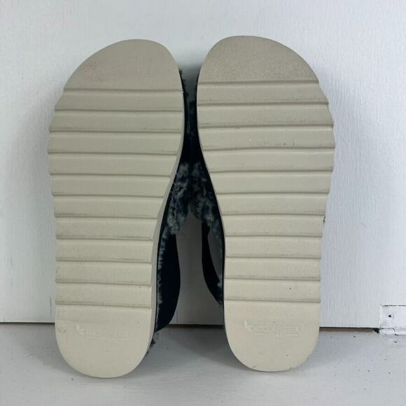 Koolaburra by UGG Fuzz'd Out Sandal Slipper Black & White Cheetah Size 8 39 - Picture 11 of 12